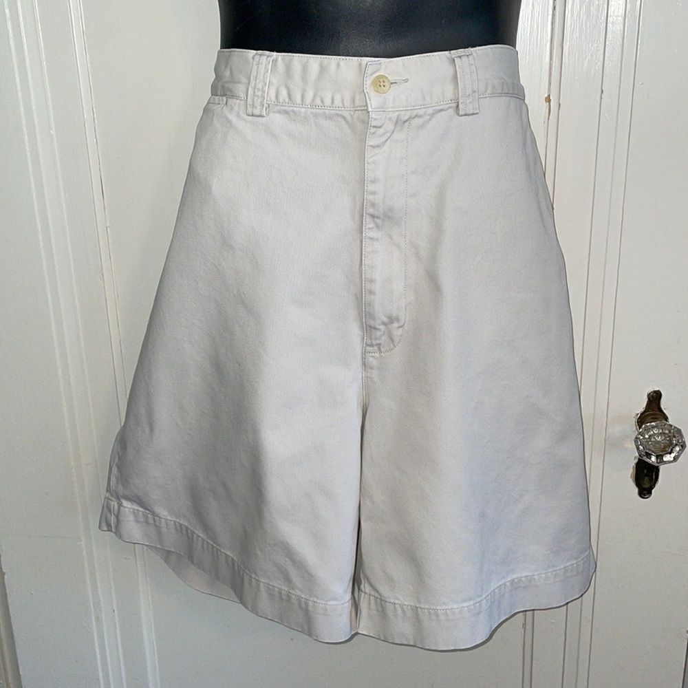 Polo by Ralph Lauren light khaki cotton flat front “Philip” shorts
